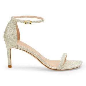 Amelina Glitter Ankle-Strap Sandals - STUART WEITZMAN